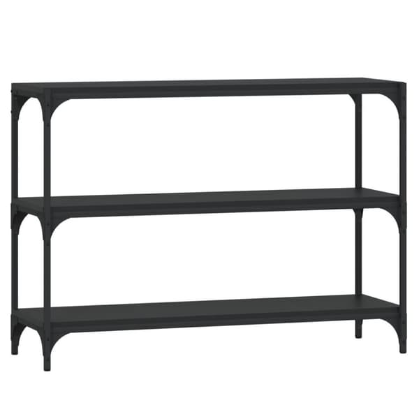vidaXL bogreol 100x33x70,5 cm konstrueret træ og stål sort
