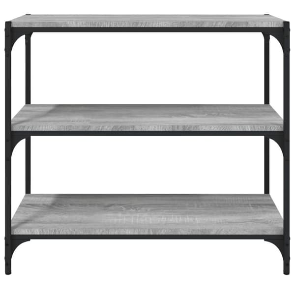 vidaXL bogreol 80x33x70,5 cm konstrueret træ og stål grå sonoma-eg