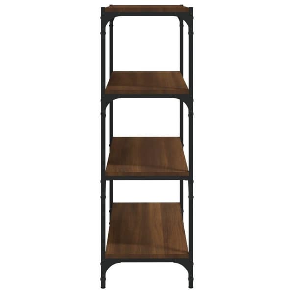 vidaXL bogreol 60x33x100 cm konstrueret træ og stål brunt egetræ