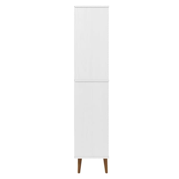vidaXL bogreol MOLDE 85x35x170,5 cm massivt fyrretræ hvid