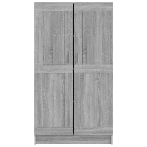 vidaXL bogreol 82,5x30,5x150 cm konstrueret træ grå sonoma-eg