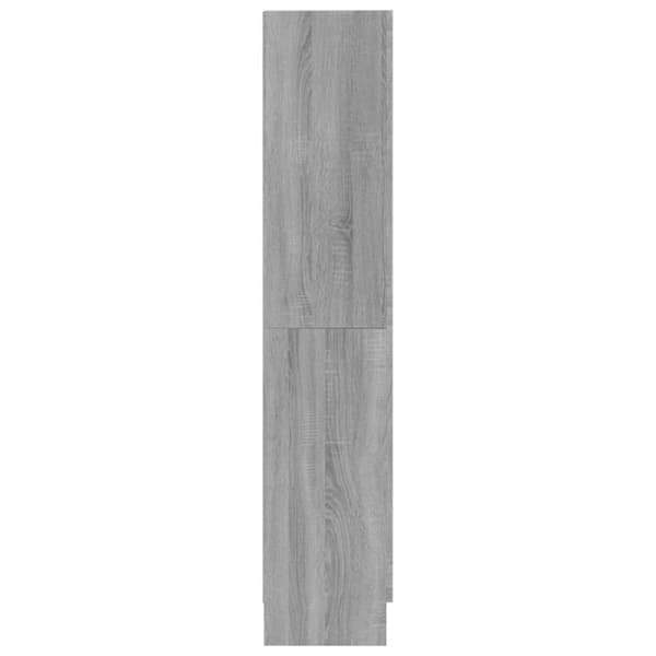 vidaXL bogreol 82,5x30,5x150 cm konstrueret træ grå sonoma-eg