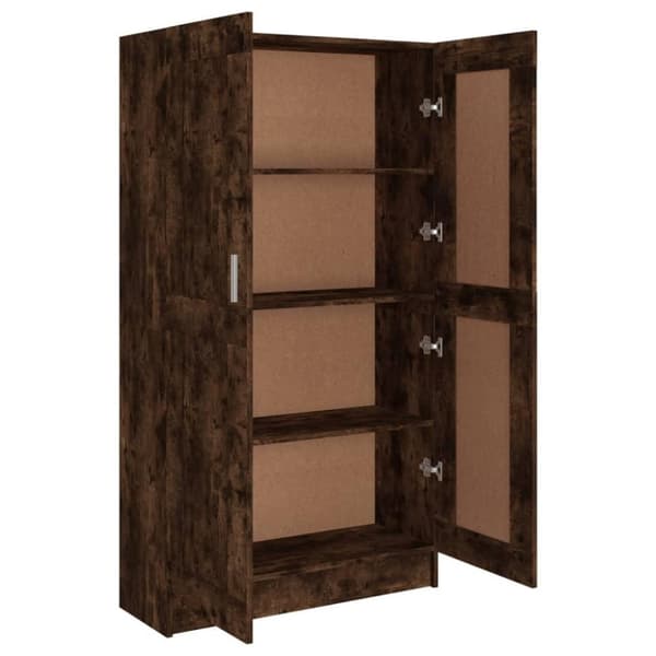 vidaXL bogreol 82,5x30,5x150 cm konstrueret træ røget egetræ