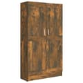 Miniatyrbillede 2 af 11: vidaXL bogreol 82,5x30,5x150 cm konstrueret træ røget egetræ