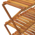 Miniatyrbillede 10 af 11: vidaXL foldbar reol med 3 hylder 70x31x63 cm massivt akacietræ brun