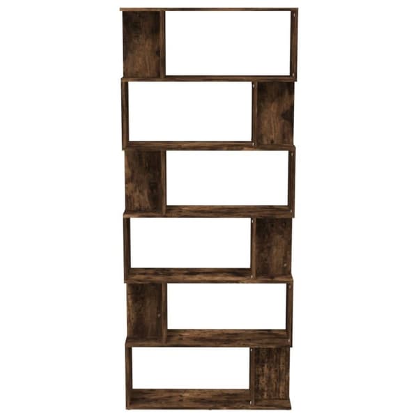 vidaXL bogreol/rumdeler 80x24x192 cm konstrueret træ røget egetræ