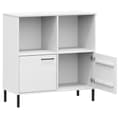 Miniatyrbillede 5 af 11: vidaXL bogskab med metalben OSLO 90x35x90,5 cm massivt træ hvid