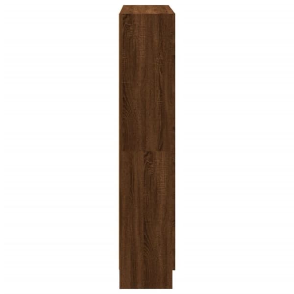 vidaXL bogreol 82,5x30,5x150 cm konstrueret træ brun egetræ
