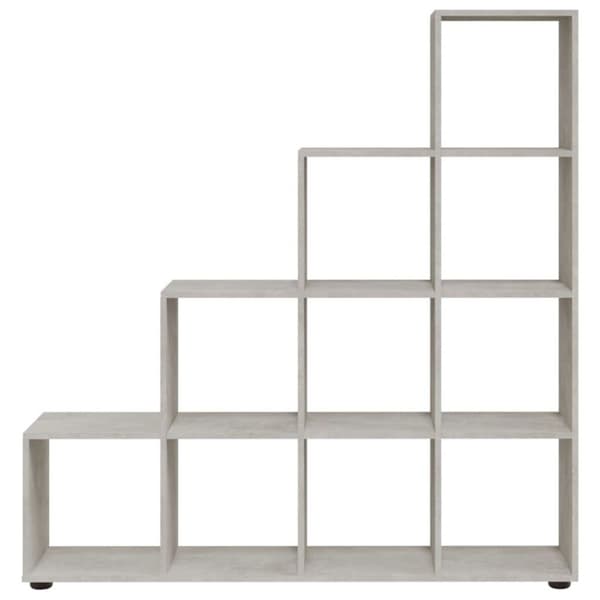 vidaXL trappereol 142 cm konstrueret træ Betongrå