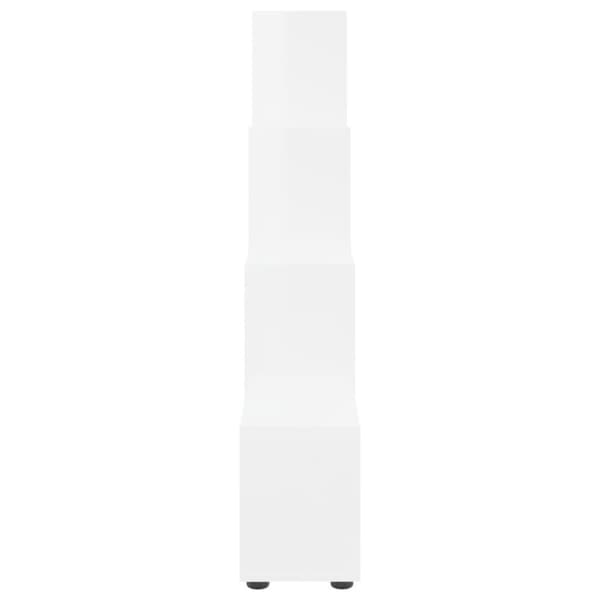 vidaXL trappereol 142 cm konstrueret træ hvid højglans