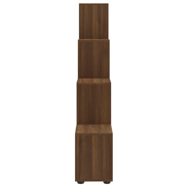 vidaXL Porraskirjahylly ruskea tammi 142 cm tekninen puu