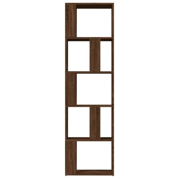 vidaXL bogreol 45x24x160 cm konstrueret træ brun egetræ