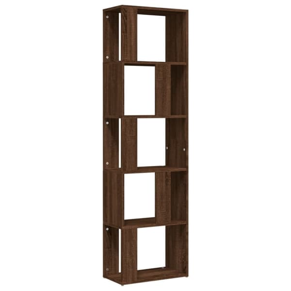vidaXL bogreol 45x24x160 cm konstrueret træ brun egetræ