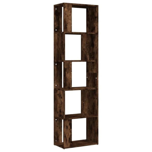 vidaXL bogreol 45x24x160 cm konstrueret træ røget egetræ