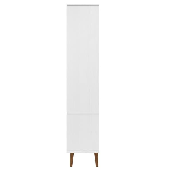 vidaXL Vitrine MOLDE hvit 90x35x175 cm heltre furu