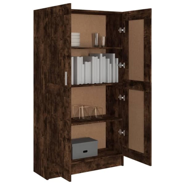 vidaXL Bokhylle røkt eik 82,5x30,5x150 cm konstruert tre