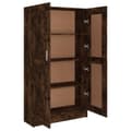 Miniatyrbilde 8 av 11: vidaXL Bokhylle røkt eik 82,5x30,5x150 cm konstruert tre