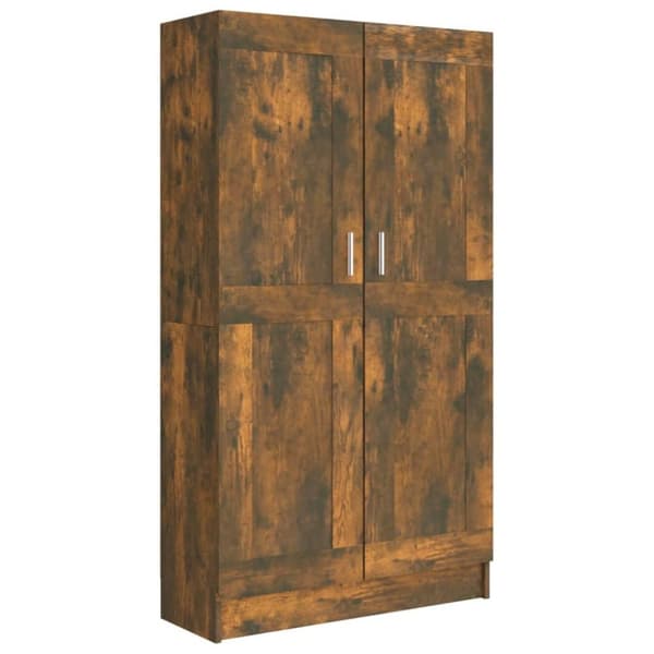 vidaXL Bokhylle røkt eik 82,5x30,5x150 cm konstruert tre