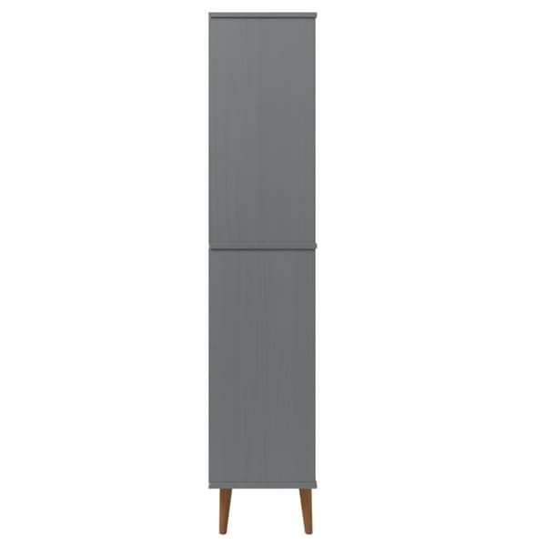 vidaXL Bokhylle MOLDE grå 85x35x170,5 cm heltre furu