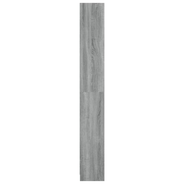 vidaXL Bokhylla 5 hyllor grå sonoma 40x24x175 cm konstruerat trä