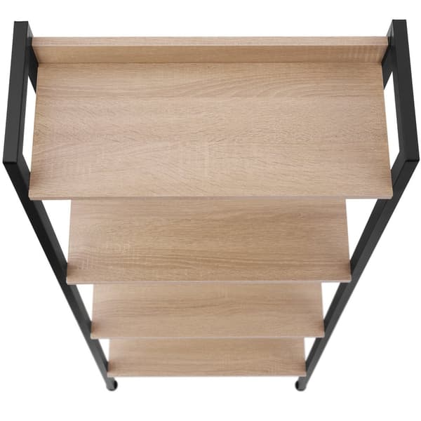 Stigereol - 57,5 x 34 x 138 cm,Industrielt lyst træ, egetræ Sonoma