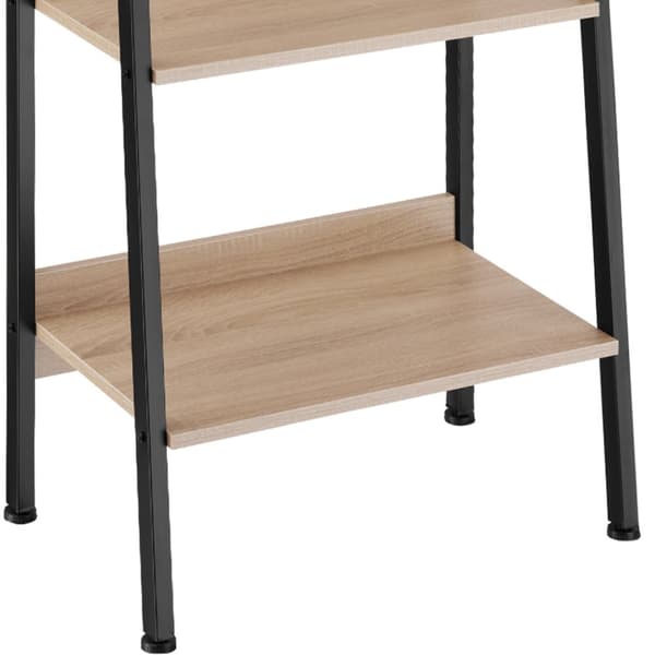 Stigereol - 57,5 x 34 x 138 cm,Industrielt lyst træ, egetræ Sonoma