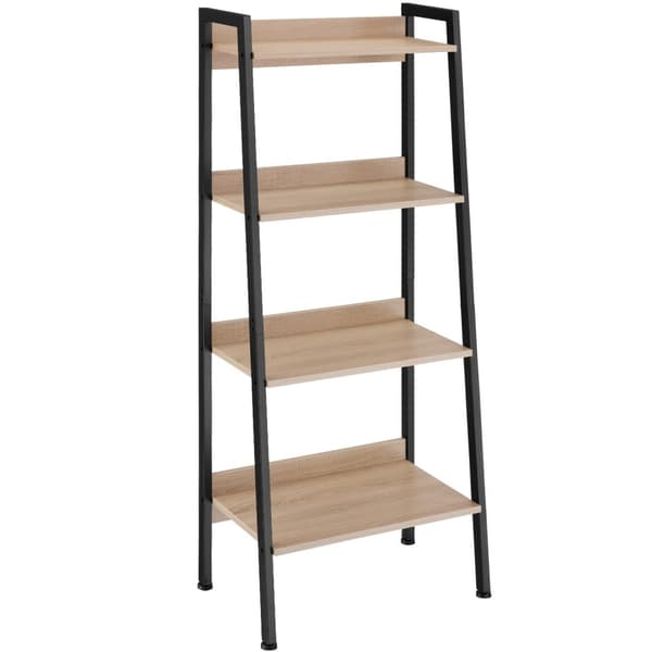 Stigereol - 57,5 x 34 x 138 cm,Industrielt lyst træ, egetræ Sonoma
