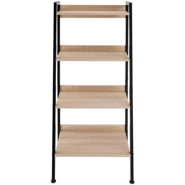 Stigereol - 57,5 x 34 x 138 cm,Industrielt lyst træ, egetræ Sonoma