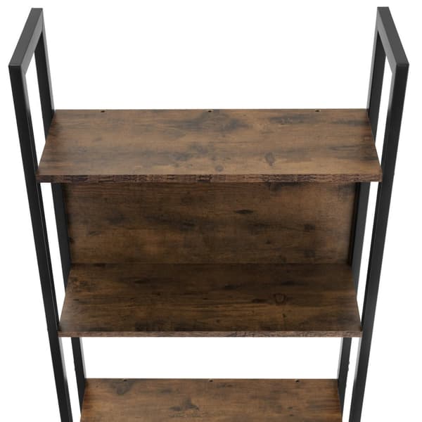 Reol Westport 62x24x165,5cm - Industrielt mørkt træ, rustikt