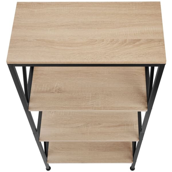 Reol Barry 61,5x31,5x133,5cm - Industrielt lyst træ, egetræ Sonoma