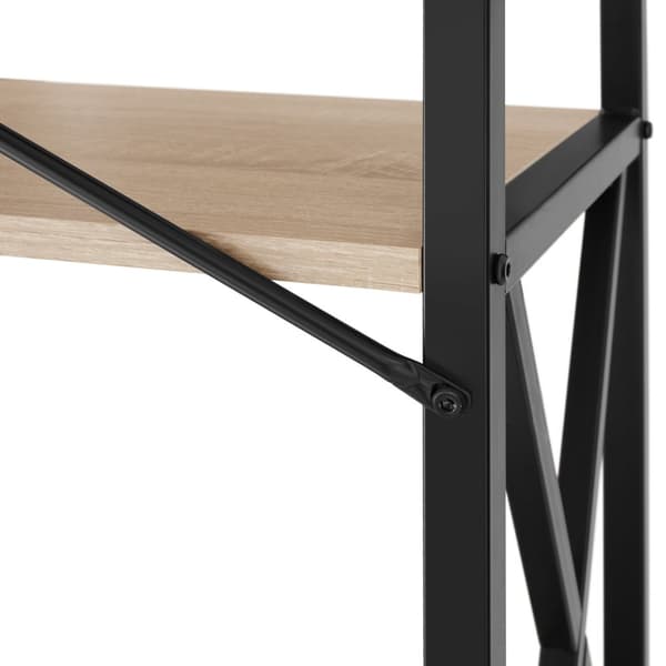 Reol Barry 61,5x31,5x133,5cm - Industrielt lyst træ, egetræ Sonoma