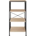 Miniatyrbillede 2 af 9: Reol Barry 61,5x31,5x133,5cm - Industrielt lyst træ, egetræ Sonoma