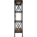 Miniatyrbillede 3 af 9: Reol Barry 61,5x31,5x133,5cm - Industrielt mørkt træ, rustikt