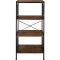 Miniatyrbillede 2 af 9: Reol Barry 61,5x31,5x133,5cm - Industrielt mørkt træ, rustikt