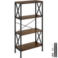 Miniatyrbillede 1 af 9: Reol Barry 61,5x31,5x133,5cm - Industrielt mørkt træ, rustikt