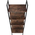 Miniatyrbillede 7 af 11: Reol Brentwood 57,5x34x173cm - Industrielt mørkt træ, rustikt