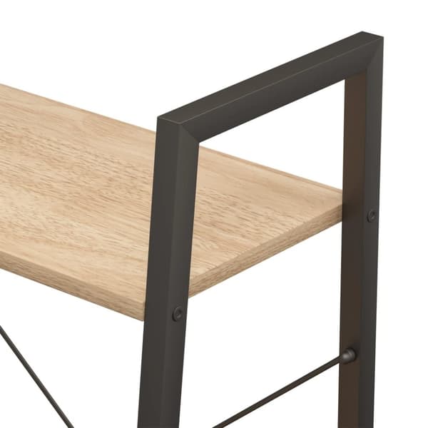 vidaXL stigereol med 3 hylder 56x35x108 cm lysebrun og sort