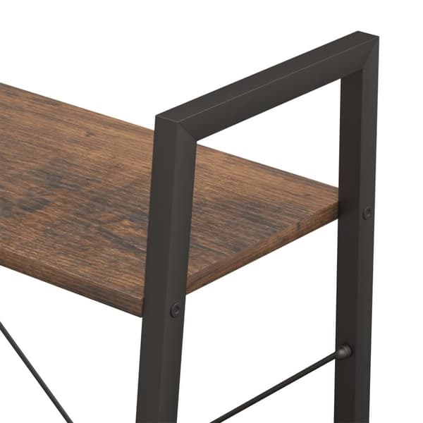 vidaXL stigereol med 3 hylder 56x35x108 cm mørkebrun og sort