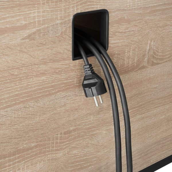 Skænk Navan 147x41x60,5cm - Industrielt lyst træ, egetræ Sonoma