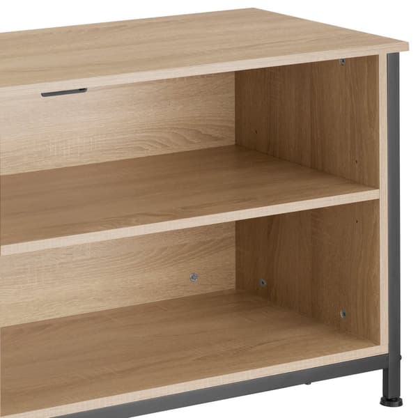 Skænk Navan 147x41x60,5cm - Industrielt lyst træ, egetræ Sonoma