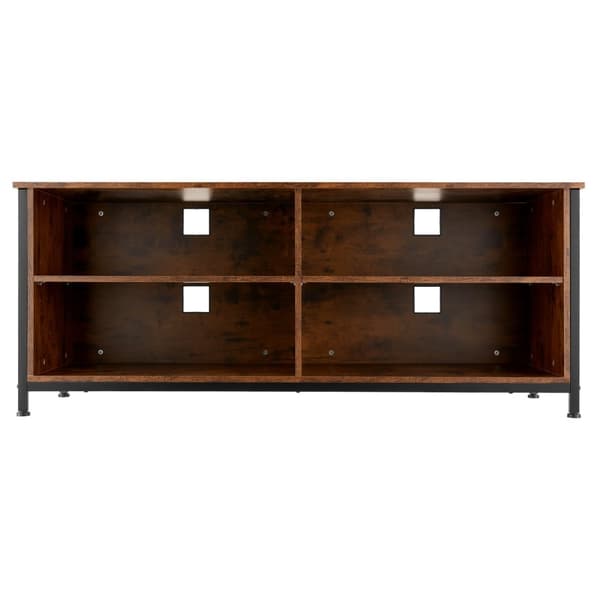 Skænk Navan 147x41x60,5cm - Industrielt mørkt træ, rustikt