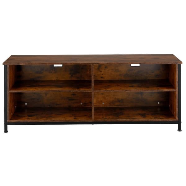 Skænk Navan 147x41x60,5cm - Industrielt mørkt træ, rustikt
