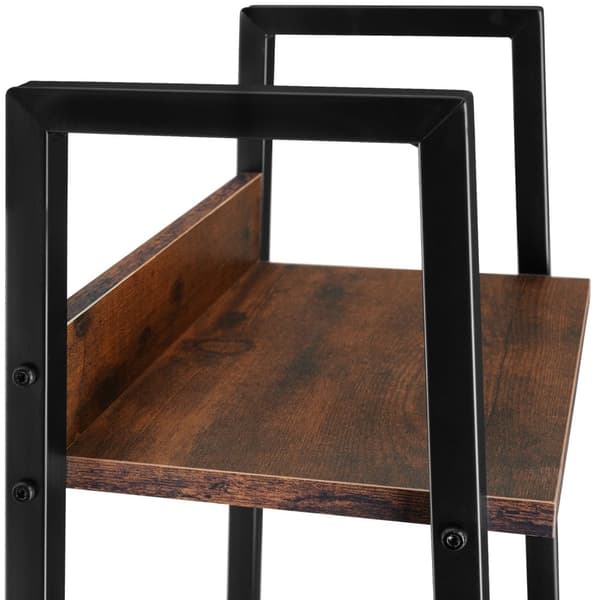Industriell steghylla - 35,5 x 31,5 x 170,5 cm, Industriellt mörkt trä, rustikt