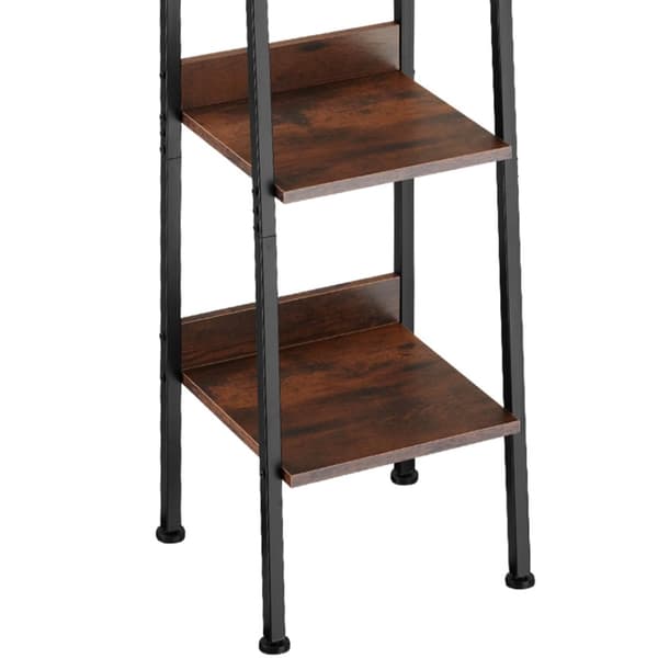 Industriell steghylla - 35,5 x 31,5 x 170,5 cm, Industriellt mörkt trä, rustikt