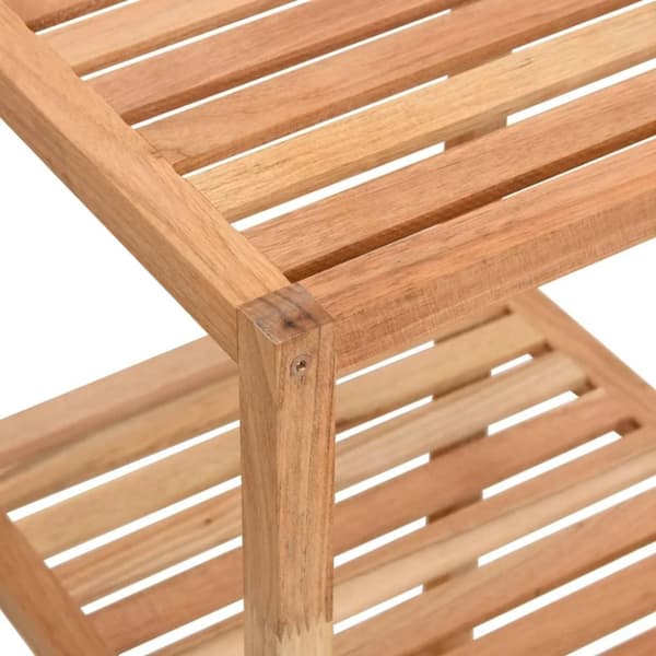 vidaXL Baderomshylle 36x36x112 cm heltre valnøtt