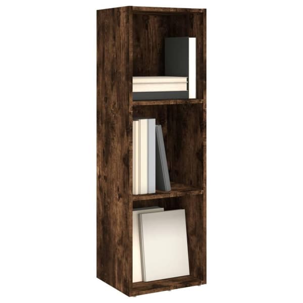 vidaXL bogreol/tv-bord 36x30x114 cm konstrueret træ røget egetræsfarve