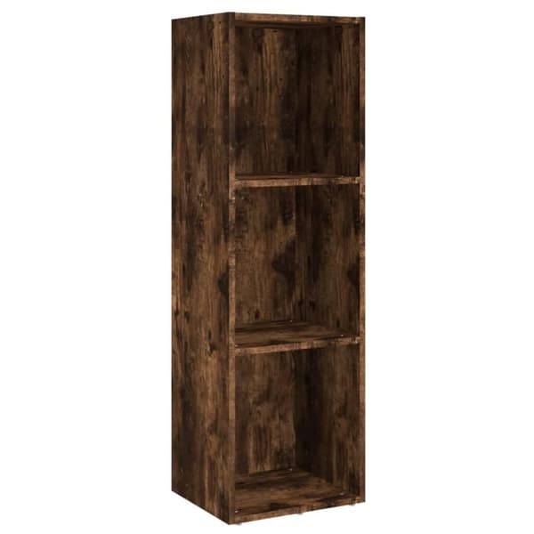 vidaXL bogreol/tv-bord 36x30x114 cm konstrueret træ røget egetræsfarve