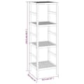 Miniatyrbilde 6 av 9: vidaXL Baderomshylle 35,5x35,5x112,5 cm heltre valnøtt