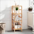 Miniatyrbilde 9 av 9: vidaXL Baderomshylle 35,5x35,5x112,5 cm heltre valnøtt