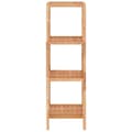 Miniatyrbilde 2 av 9: vidaXL Baderomshylle 35,5x35,5x112,5 cm heltre valnøtt